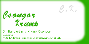 csongor krump business card